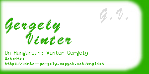 gergely vinter business card